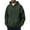 Army Green, variant on LWavelet Men's Casual Ribbed Knit Pullover Hoodie Long Sleeve Drawstring Hooded Sweatshirt with Kangaroo Pocket for Daily Wear