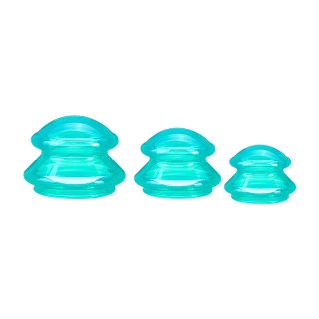 Juegos de ventosas de silicona para con ventosa, 3 uds., para relajación corporal, brazos traseros Verde