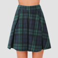 thumbnail image 2 of Plaid Skirt for Women Knee Length Wool Bodycon Pencil Skirt Fall Winter Relaxed Fit High Waisted Tartan Skirt Green XXXL, 2 of 9