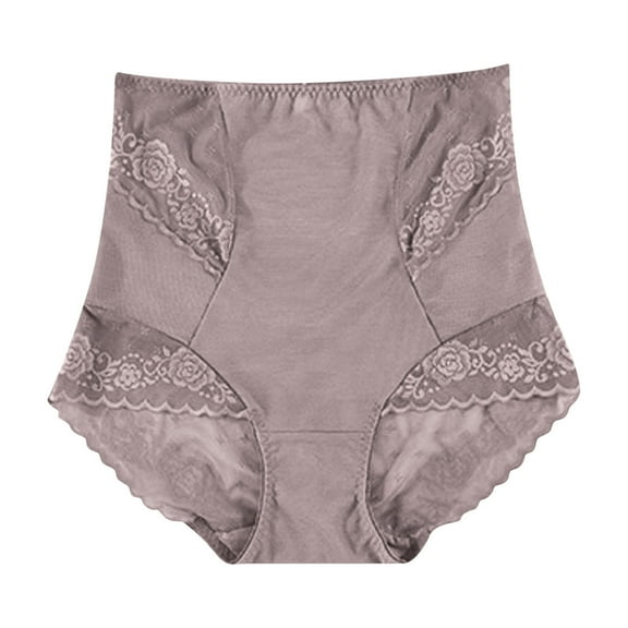 Tungbrin Womens Lace Printing Thin Style High Waist Abdomen Underpants Lift Buttocks Shapewear Pants Shapewear Panties