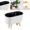 thumbnail image 4 of Almencla Plastic Self Watering Planter Planter Home Office Desktop Cafe Flowerpot White with Legs, 4 of 7