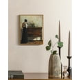 thumbnail image 6 of Drsoum Vintage Wall Art Classic Moody Elegant Woman Stands Reading a Book Victorian Wall Prints Kitchen Bathroom Office Decor - 8x10in Nature Framed, 6 of 6