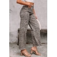 thumbnail image 5 of Trendy Leopard Print Wide Leg Jeans with High Waist and Distressed Edges | [ZhiHiMeRi] | 4, 5 of 12
