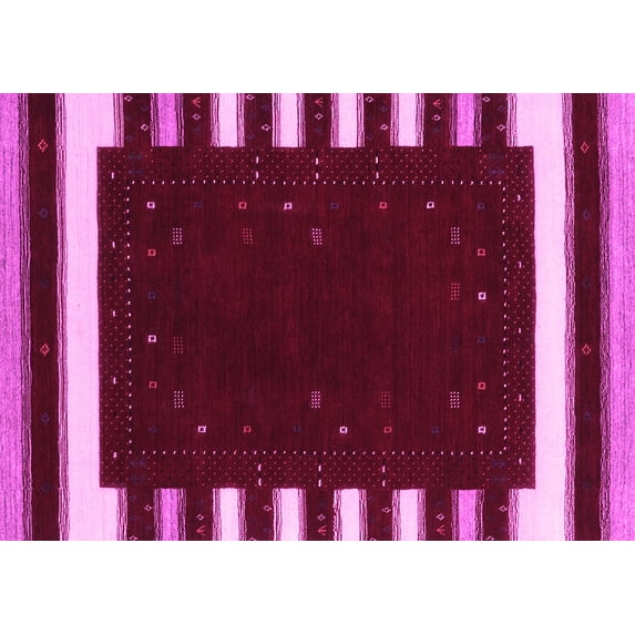Ahgly Company Indoor Rectangle Abstract Pink Contemporary Area Rugs, 8' x 10'