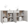 thumbnail image 2 of vidaXL Sideboard Concrete Grey 160x36x75 cm Engineered Wood, 2 of 5