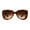Orange Tortoise Brown, variant on Womens Thick Plastic Mod Tear Drop Shape Butterfly Sunglasses All Black