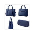 thumbnail image 2 of Gustave PU Leather Shoulder Tote Bag Crossbody Purses and Handbags Fashion Large Capacity Top Handle Satchel Bags for Women Ladies "Navy", 2 of 9