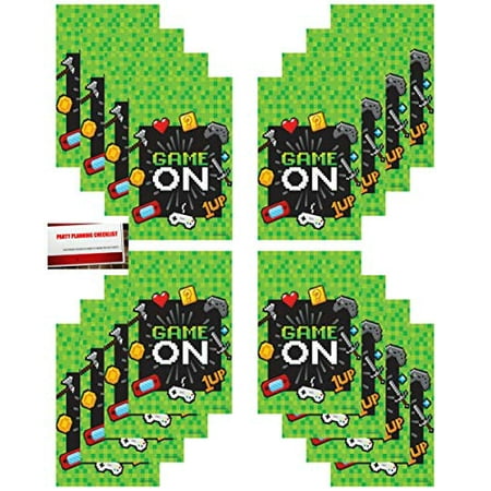 Planning A Christmas Party Checklist Gaming 16 Pack Video Gamer Party Plastic Loot Treat Candy Favor Bags (Plus Party Planning Checklist Mikes Super Store) ()