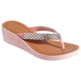 thumbnail image 2 of Elli by Capelli Girls' Rhinestone Flip Flop Sandals Color: Blush Size: 12/13, 2 of 4