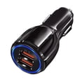 thumbnail image 1 of Cargador de coche USB QC 3.0 5V 3.1A Adaptador de carga de coche de teléfono móvil rápido de doble Usb universal para Samsung Inevent DZ4169-01, 1 of 7