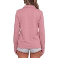 thumbnail image 4 of Polo Shirts for Women Long Sleeve Collared Button Golf Work Cute Summer Tops, S, 4 of 5