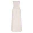 thumbnail image 7 of Oplxuo Women 2025 Summer Elegant Strapless Maxi Dress Tube Top Dress A Line Flowy Long Wedding Party Cocktail Dresses, 7 of 7