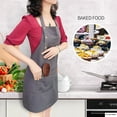 thumbnail image 2 of ONEKISS Aprons with Pockets Canvas Cotton Waterproof Cooking Apron for Men & Women, Adjustable Straps, One Size Fits Most, 2 of 7