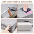 thumbnail image 4 of Asiento elevador para mesa de comedor para niños pequeños, correas de seguridad dobles lavables de PU, asiento elevador inferior antideslizante para comedor para niños pequeños, cojín creciente de via, 4 of 5