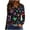 #014-Black, variant on Craaazy Womens Valentines Shirts with Hearts Prints Casual Round Neck Long Sleeve T-Shirts Gifts