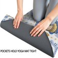 thumbnail image 3 of Blue and Yellow Pioneer Flower Hot Yoga Mat Towel Non Slip for Hot Yoga - Quick-Drying Yoga Mat Cover with 4 Corner Pockets with Travel Bag - Hot Yoga Towel Non Slip 70"x26", 3 of 6