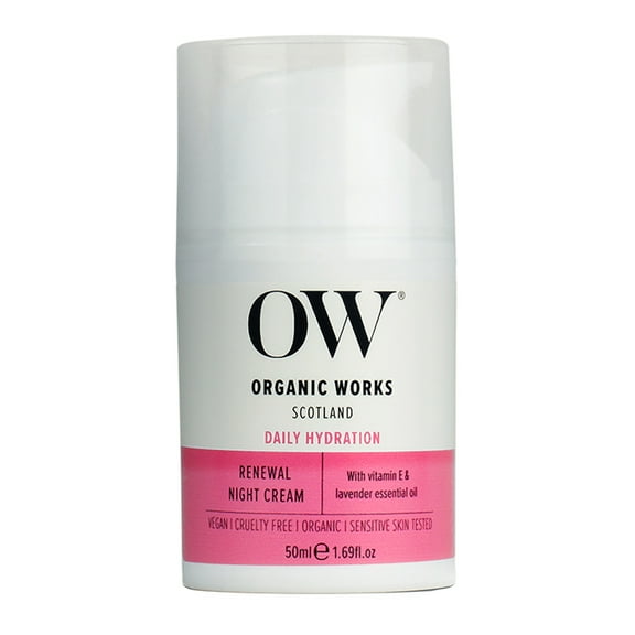 Organic Works Daily Hydration Renewal Night Cream, 1.69 oz Face Moisturizer