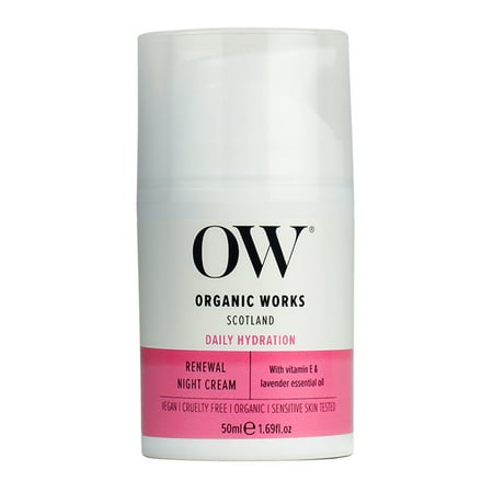 Organic Works Daily Hydration Renewal Night Cream, 1.69 oz Face Moisturizer
