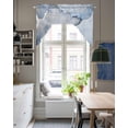 thumbnail image 5 of Marble Blue Kitchen Swag Valances for Windows, Modern Abstract Ink Painting Luxury Swag Valances Curtains for Living Room, Rod Pocket Window Treatments for Bathroom, Bedroom, Cafe, 56"x36", 5 of 6