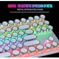 thumbnail image 5 of Teclado mecánico para juegos estilo máquina de escribir con LED RGB Rainbow Levamdar  CZDZ-ZC163-2, 5 of 5