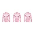 thumbnail image 3 of Sonducket Camisa transpirable para hombre Satén con mangas largas - Trabajo Boda o hogar Camisa para hombre Manga larga formal Rosa grande S Type1 NO1, 3 of 6