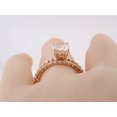 thumbnail image 3 of HeartsAndYou 2ct Natural Peach Morganite Bridal Set Engagement Ring Band 14k SOLID Rose Gold, 3 of 9