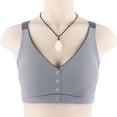 thumbnail image 2 of Gibobby Brasier Push Up Mujer Ropa interior Sexy con hebilla frontal para mujer, sin llantas, chaleco de encaje, sujetador de ropa interior(Gris,3X-Grande), 2 of 5