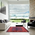 thumbnail image 6 of Ahgly Company Indoor Square Mid-Century Modern Red Oriental Area Rugs, 5' Square, 6 of 6