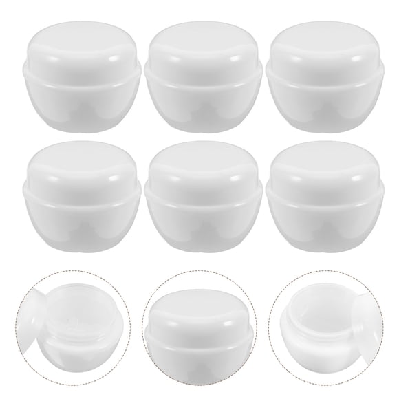 OUNONA 12Pcs Small Containers for Travel Squeeze Packing Bottles Portable Storage White Plastic 4.5x1.2in
