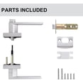 thumbnail image 3 of Straight Style Door Lever KeyedAlike Entry Function Door Handle Exterior Interior Entry Lock with Keys Matte Door Handleset, 3 of 5