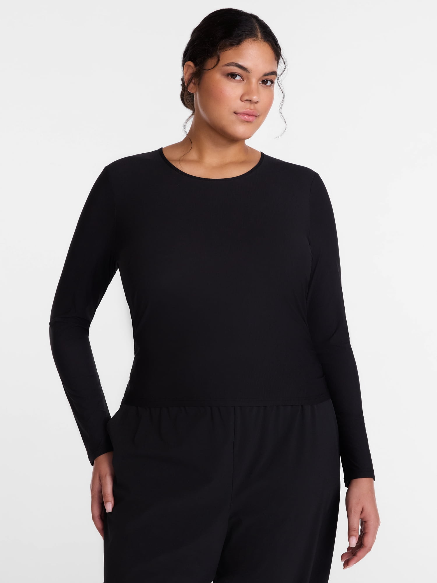 Avia Women’s Side Cinch Ruched Top, Sizes XS-XXXL