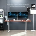 thumbnail image 5 of VIVO Electric Dual Motor 71” x 30” Standing Desk, Dark Walnut Top, White Frame, 5 of 8