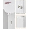 thumbnail image 5 of Floor Storage Cabinet,  Storage Unit, Freestanding Cabinet with 4 Doors, 11.8 x 23.6 x 43.3 Inches, White, 5 of 7