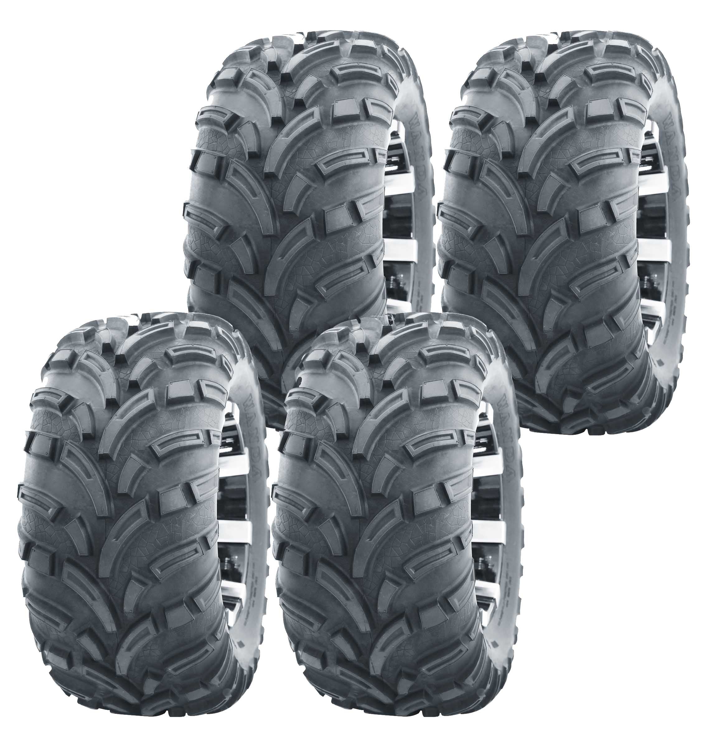 Set of 4 WANDA ATV UTV tires 25x1012 25x10x12 6PR P373 High Load Capcity Mud