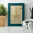 thumbnail image 6 of Antique Ship Plan I -Framed Print w/glass-Ocean Blue, 6 of 8