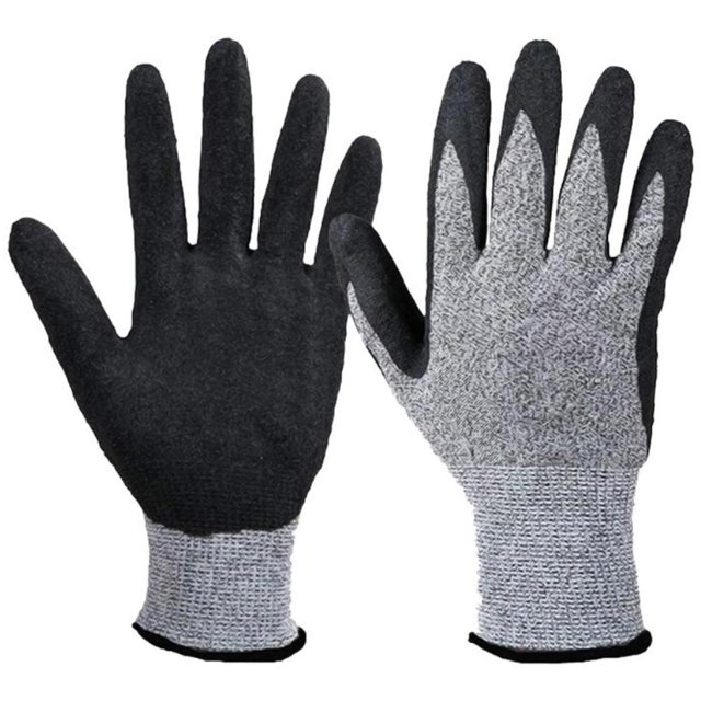 Guantes resistentes al calor GlovesFlam 1 Par XL Gris/Negro 160mm x 260mm 350°F/176°C NylonHPPENitrilo CE EN388 Nivel 5 VentDepot