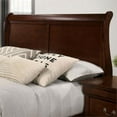 thumbnail image 5 of Furniture of America Jussy Transitional Solid Wood Full Sleigh Bed in Cherry, 5 of 6