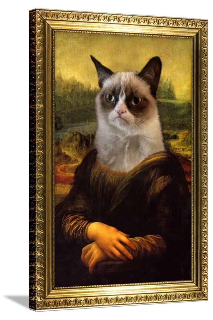 Картина мона лиза с котом