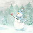 thumbnail image 3 of Coulter, Cynthia 12x12 Black Modern Framed Museum Art Print Titled - Let it Snow Blue Snowman II, 3 of 5