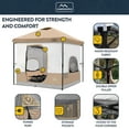 thumbnail image 3 of KAMPKEEPER 10x10 Pop Up Canopy with Camping Inner Tent, Fits 6 Person, Khaki, 3 of 6