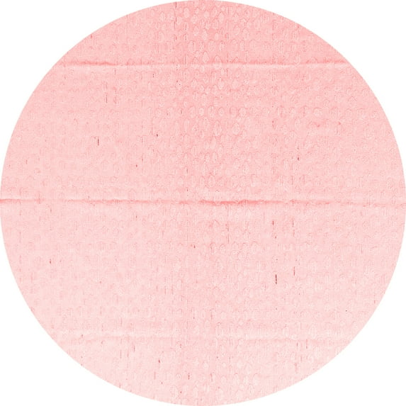 Ahgly Company Indoor Round Solid Red Modern Area Rugs, 4' Round