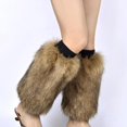 thumbnail image 4 of Calcetines de invierno para mujer, Color sólido, piel sintética, calentadores de piernas, Hipster, cálidos, ropa de fiesta, 4 of 5