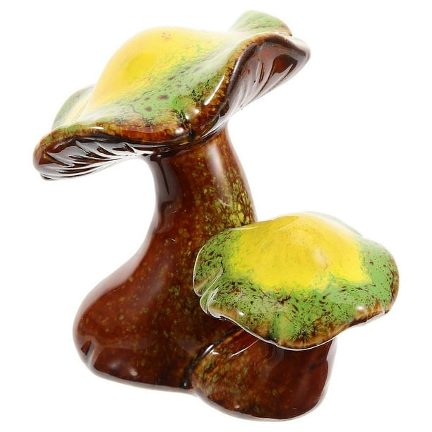 Artificial Fake Mini Mushrooms Figurine Indoor Use Outdoor Garden Decorations 4.7×3.5×3.1in High Simulation 1Set