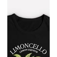 thumbnail image 3 of Women's Lemon Print Casual T-Shirt - Short Sleeve, Crew Neck, Stretchy Cotton Blend, Machine Washable - Perfect for Spring & Summer, 3 of 5