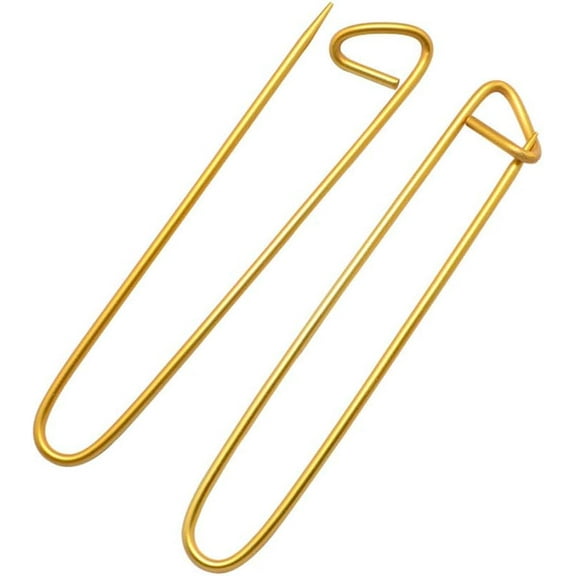 20pcs Aluminum Safety Pins Knitting Needle Stitch Holders for Sewing and Knitting Goldenrod