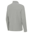 thumbnail image 3 of Men's Antigua Heather Gray Washington Huskies Sync Quarter-Zip Waffle-Knit Tri-Blend Pullover, 3 of 3