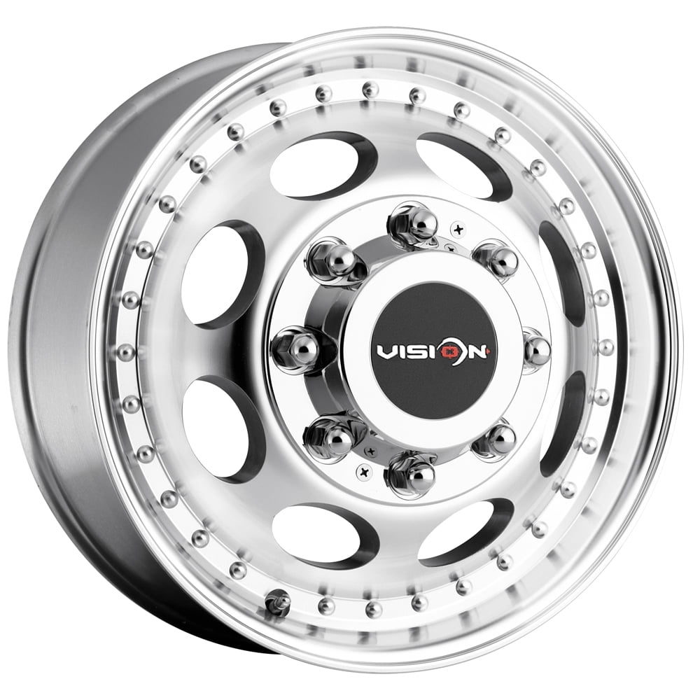 Vision 181 Hauler Dually Front 19.5x6.75 8x6.5" Machined Wheel Rim 19.5