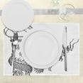 thumbnail image 3 of Ambesonne Dragon Place Mats Set of 4, Chinese Creature, Standard Size, Black White, 3 of 6