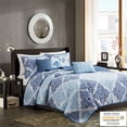 thumbnail image 4 of Madison Park 6-Piece Reversible Microfiber Coverlet Set in Blue, 4 of 12