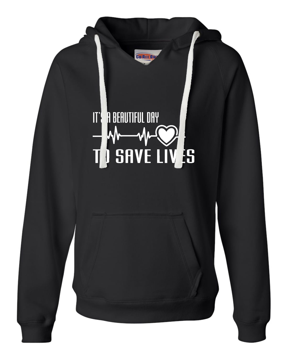 Cloud City 7 Its a Beautiful Day To Save Lives Womens Hooded Sweatshirt 